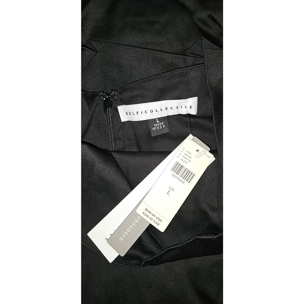 NWT Anthropologie x Delfi Collective Halter Bubble Mini Dress $298 LARGE Black - Picture 6 of 6